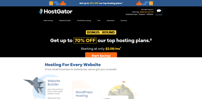 Hostgator - мощный хостинг для каждого типа страницы